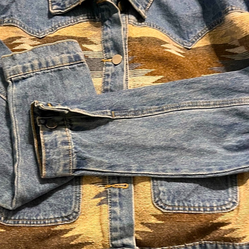 Denim jacket Aztec Pattern Jacket Aztec Patterned Design New Boutique - Picture 7 of 14
